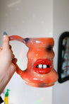 Orange Crush Lip Carafe | Ceramics | Pottery | Gift Ideas | Home Decor | Accent Pieces