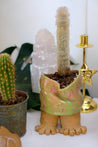 Groovy Ceramic Toe Planter