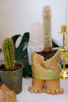 Groovy Ceramic Toe Planter