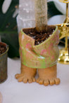 Groovy Ceramic Toe Planter