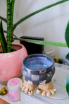 B&W Checkerboard Ceramic Toe Planter