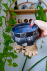 B&W Checkerboard Ceramic Toe Planter