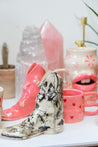 Pink Cowboy Boot Ceramic Vase