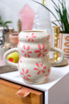 Pink Daisy Lip Ceramic Vase