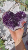 Amethyst Polished Heart Chunk #2 with Custom Stand