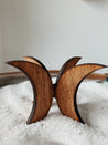 Wooden Moon Sphere Stand: Natural Wooden Stand, Wood Stand for Crystal Sphere, Moon Carving, Special Gift, Crystal Decor