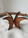 Wooden Moon Sphere Stand: Natural Wooden Stand, Wood Stand for Crystal Sphere, Moon Carving, Special Gift, Crystal Decor
