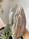 HUGE Rainbow Ocean Jasper Cut-Base Freeform with Vugs and Orbs