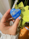 Lapis Lazuli Mini Crystal Heart Stand, Polished Lapis Lazuli Heart, Meditation Heart, Unique Crystal, Divination Heart, Natural Crystal