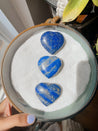 Lapis Lazuli Mini Crystal Heart Stand, Polished Lapis Lazuli Heart, Meditation Heart, Unique Crystal, Divination Heart, Natural Crystal