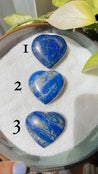 Lapis Lazuli Mini Crystal Heart Stand, Polished Lapis Lazuli Heart, Meditation Heart, Unique Crystal, Divination Heart, Natural Crystal