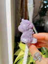 Lepidolite Unicorn Crystal Carving