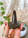 Obsidian Witch Crystal Carved Hat | Halloween