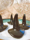Obsidian Witch Crystal Carved Hat | Halloween