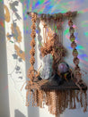 Beige Bohemian Macramé Hanging Shelf