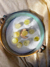 Mini Crystal Bundle : Wooden Mini Moon Crescent Moon Sphere Holder and Citrine Mini Sphere