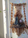 Beige Bohemian Macramé Hanging Shelf