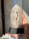 Druzy Agate Tower with Custom Stand