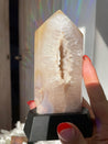 Druzy Agate Tower with Custom Stand