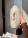 Druzy Agate Tower with Custom Stand