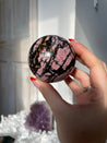Juicy Rhodonite Crystal Sphere