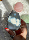 Orca Agate Polished Crystal Flame #5