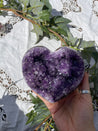 Amethyst Polished Heart Chunk #1 with Custom Stand