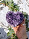 Amethyst Polished Heart Chunk #1 with Custom Stand