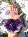 Amethyst Polished Heart Chunk #2 with Custom Stand