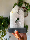 Clear Quartz Crystal Portal Crystal With Custom Stand