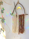 Fall Celebration Macramè Bohemian Sun Catcher Mobile | Moon Crescent | Macrame Latern | Bohemian Macrame Design