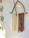 Fall Celebration Macramè Bohemian Sun Catcher Mobile | Moon Crescent | Macrame Latern | Bohemian Macrame Design