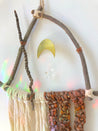 Fall Celebration Macramè Bohemian Sun Catcher Mobile | Moon Crescent | Macrame Latern | Bohemian Macrame Design