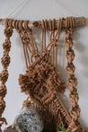 Beige Bohemian Macramé Hanging Shelf