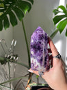 Chevron Amethyst Crystal Tower #2| Self Standing Crystal