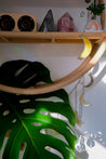 Textured Yellow Moon Mobile | Rainbow Reflection