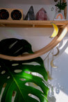 Textured Yellow Moon Mobile | Rainbow Reflection
