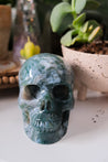 Large Moss Agate Crystal Skull