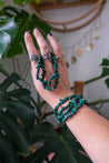 Malachite Crystal Chip Bracelet