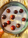 Mini Bundle : Flash Tigers Eye Sphere Mini Sphere & Mini Moon Stand