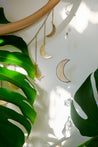 Textured Stain Glass Moon Sun Catcher Mobile